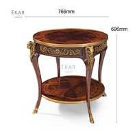 Table basse ovale classique en acajou Élégance intemporelle pour des espaces sophistiqués
