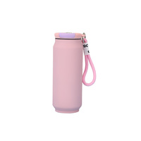 Diseño moderno Nuevo 304 Termo de vacío de acero inoxidable Tazas portátiles para exteriores Cordón Color sólido Taza de agua recta para el hogar