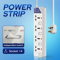 Multiprise UK 13A avec interrupteurs indépendants, blanche, ports USB Type-C en option