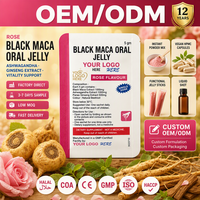 Gelée orale de Maca noire en sachet, marque privée OEM, avec Ashwagandha et Panax Ginseng, complément énergétique à base de plantes pour hommes, fabricant d'usine