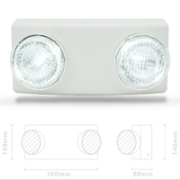 Luminaire de sortie automatique à double tête mural, deux lampes, batterie de secours incendie, lumière d'urgence LED rechargeable pour hôtel