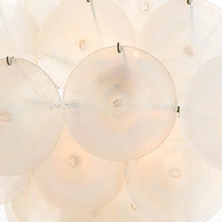 Lustre rond en verre de Murano de style moderne du milieu du siècle, luminaire suspendu élégant et luxueux pour salon, salle à manger, chambre à coucher, restaurant