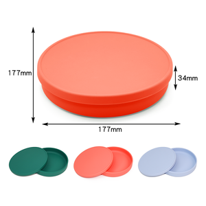 Tapa de Silicona para Platos, Apta para Alimentos, Libre de BPA, Ecológica, Resistente al Calor, Apta para Lavavajillas, con Logotipo Personalizado, Venta al por Mayor, para la Hora de Comer de Niños Pequeños - Product Image 2
