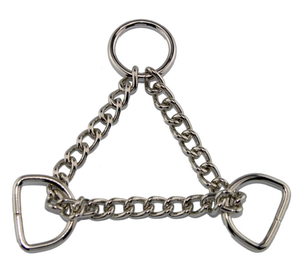 سلسلة مثلث من الفولاذ المقاوم للصدأ للحيوانات الأليفة ، طوق كلب مارتينجيل مع سلسلة - Product Image 1