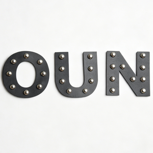 Écusson en cuir avec logo métallique personnalisé, lettres et motifs, bordure en cuir, logo métallique 3D, patch en cuir à coudre, accessoires vestimentaires - Product Image 2