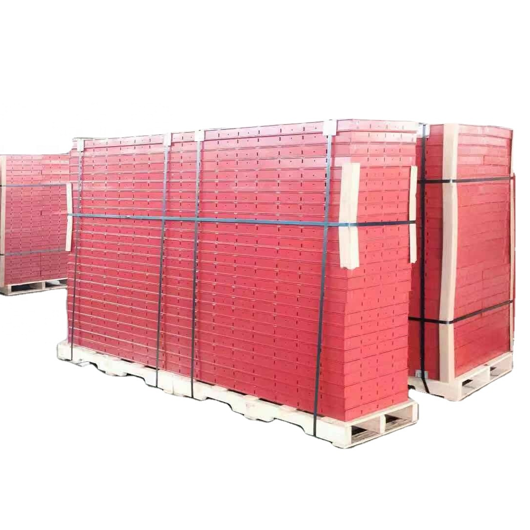 Painel de parede formação forma construção concreto construção placas de formagem para venda reutilizável plástico pvc novo vermelho