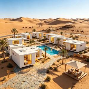 50 ° Capsule spatiale résistante à la chaleur pour NEOM en Arabie Saoudite, villa modulaire tout-aluminium avec isolation PU de 150 mm, pod de villégiature - Product Image 2