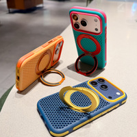 Coques pour iPhone 17 avec dissipation thermique et support magnétique rotatif à 360 degrés, étui respirant pour iPhone 18