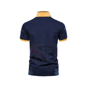 Último diseño Color personalizado para camisetas Polo Patrón sólido Tejido de punto Ropa informal con logotipo personalizado - Product Image 2