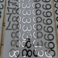Chiffres solides plaqués nickel miroir de qualité supérieure |   Acier inoxydable 304 résistant à la corrosion pour la signalétique d'hôtels haut de gamme