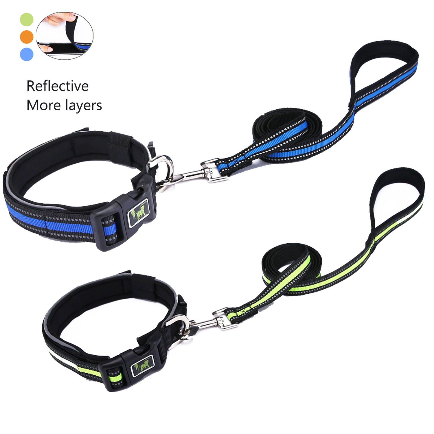 Personalized Large Dog Collars Leashes Strong Wear Resistant