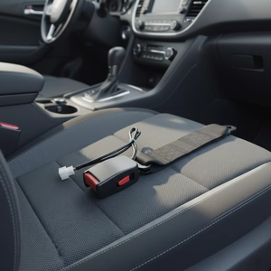 Fibbia Universale per Cintura di Sicurezza Auto con Cablaggio, Base per Cintura di Sicurezza Multiuso con Pulsante Rosso per Auto, Furgoni e Camion - Product Image 3