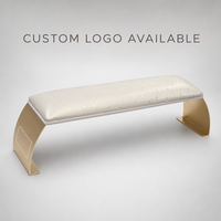 Coussin repose-bras personnalisé avec logo, oreiller de manucure en forme de U, support en éponge souple et cuir PU pour salon, maison, bricolage et art.