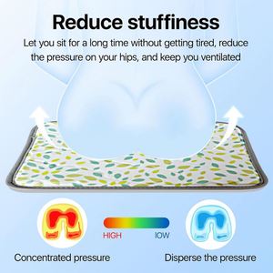 Funda de Asiento Refrigerante para Coche de Verano, Cojín de Asiento de Poliéster Estampado para Conductor de Autobús, Silla para Bebés en Coche/Autobús - Product Image 4