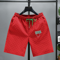 Shorts amples décontractés pour hommes, grande taille, en maille fine à carreaux, avec cordon de serrage, collection été, style mode