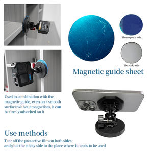Cabezal de bola de rotación de aluminio <span class=keywords><strong>360</strong></span> Base de montaje de cámara magnética Osmo <span class=keywords><strong>AKASO</strong></span> Insta360 Accesorio seguro Potente - Product Image 5