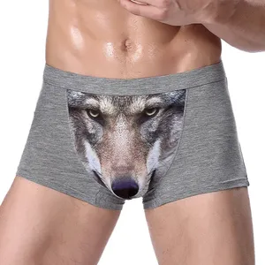 Calzoncillos bóxer transpirables con estampado de animales divertidos para hombre, ropa interior de dibujos animados para hombre - Product Image 2