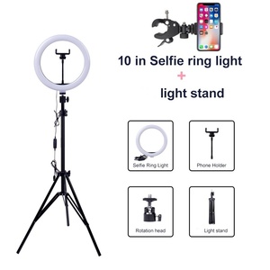 Bộ Đèn vòng tròn <span class=keywords><strong>Led</strong></span> 10 inch 26cm với chân máy 1.6m thay đổi màu sắc 3 chế độ Studio phát trực tiếp Bảo hành 1 năm - Product Image 6