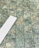 Nouvelles carreaux en porcelaine de 50x200mm, aspect pierre calcaire gris rouillé, faits à la main, pour usage commercial