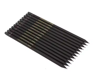 Crayons en bois HB noirs en gros avec gomme, personnalisables avec logo, pour artistes et promotions - Product Image 4