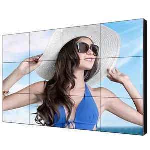 Panel IPS layar iklan sambungan mulus dengan tampilan besar dinding Video LCD 4K Bezel sempit dalam ruangan