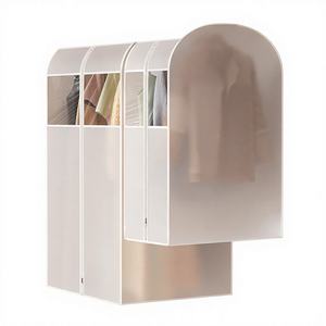 Housse de protection transparente 3D en PEVA anti-poussière et anti-humidité pour vêtements, idéale pour armoire, chambre et rangement de voyage - Product Image 1