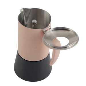 Customizable Eco-Friendly Stovetop Espresso Moka Pot Coffee <b>Maker</b> Handled Product Genre - Product Image 2