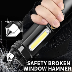 Đèn LED 30W + COB Đèn Pin Thể Thao Cầm Tay Chiến Thuật Đèn Led Đèn Pha Pin 18650 Sạc Được 10Km Đèn Pin Búa An Toàn - Product Image 3