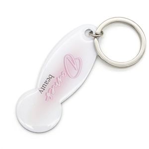 Factory Shopping Cart Euro Printing Logo Metal Token Holder Trolley Coin <b>Key</b> <b>Chain</b> - Product Image 5