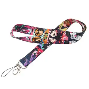 Goedkope Nekkoord Dye Sublimatie Custom Logo Leuke Designer Sport Lanyards Cartoon Karakter Anime Lanyard