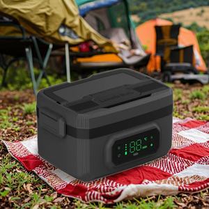 Boîte à lunch chauffante sans fil en acier inoxydable et plastique, alimentée par batterie 1,2 L 21000 mAh, conception OEM - Product Image 4