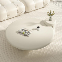 Salon noir décor nordique rond luxe ensemble moderne nuage crème Tables basses pour la maison