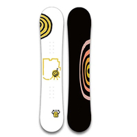 Planche de ski personnalisable pour femmes adultes, en bois de peuplier écologique, avec motif floral plat et option de logo personnalisé