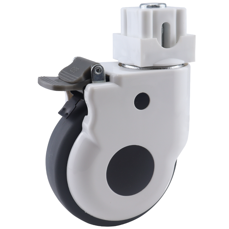 5 Inch TPR Steel PVC Swivel Central Lock Medical Caster for Hospital Bed Parts | Jianbin Hardware