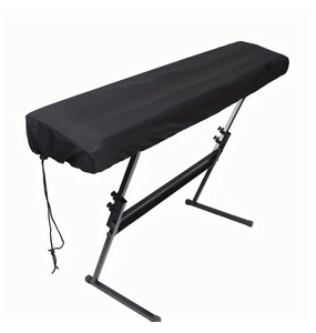 Tastiera per <span class=keywords><strong>pianoforte</strong></span> a chiave 61/88 copri polvere elettronica impermeabile nera per strumenti musicali - Product Image 1