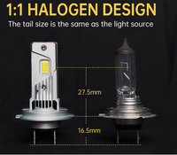 V04 LED H7 Canbus phare conduite lumière Plug and Play H7 Mini lampes à LED 60W H7 phare ampoule 360 éclairage LED ampoules H7
