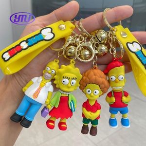 Llavero de Los Simpson, Figura de Anime de Dibujos Animados, Anillo para Llaves, Colgante para Teléfono, Soporte Kawaii, Llavero para Coche, Regalo de Cumpleaños y Navidad - Product Image 2