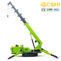 Grue araignée personnalisée de 5 tonnes avec nacelle élévatrice, grue à flèche, mini-grue, grue de levage, petites grues de construction