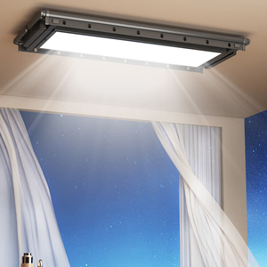 Aluminum alloy multifunctional <b>lighting</b>, air drying and sterilization, fully automatic lifting clothes rack - Product Image 5