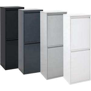 حاوية نفايات للمطبخ من الفولاذ الأساسي 36 لتر وحدة إعادة تدوير منفصلة 2 دلاء تخزين داخلية فصل نفايات للمطبخ والمنزل - Product Image 4