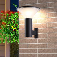 Lampe solaire murale extérieure étanche XIUBEN, lumière LED solaire ronde pour clôture, jardin, véranda, cour, éclairage mural