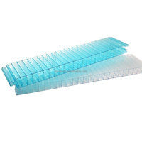 Plaque de polycarbonate de 40 mm d'épaisseur, motif diffuseur de lumière bio-couleur, protection UV, design moderne pour façade extérieure et toiture