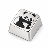 Keycap Switch 3D personnalisé avec logo métallique carré pour clavier mécanique, jouet anti-stress, porte-clés, capuchon de touche émaillé sur mesure