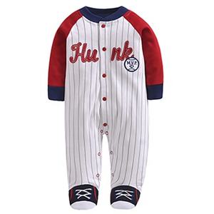 Offre Spéciale 100% coton manches longues printemps automne enfants bouton pyjamas vêtements barboteuses garçon combinaison bébé - Product Image 2