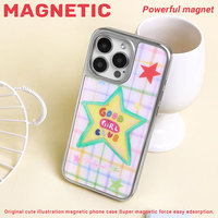AG Feeling Phone Case Colorful Star et pour Iphone16 16pm 16plus 16pro 15 15pm 15pro 14pm 14plus 14pro 14 13 Magnetic Shell