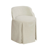 Chaise de maquillage rembourrée en tissu à imprimé floral pour dressing, avec jupe décorative, en bois, pour chambre à coucher, idéale pour les petits espaces - Grande vente