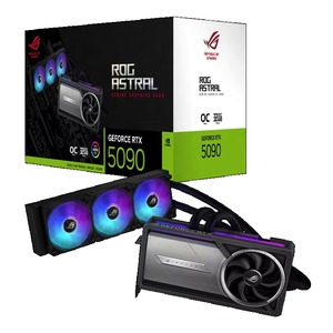 การ์ดจอ <span class=keywords><strong>ROG</strong></span> Astral LC รุ่นใหม่ปี2025รุ่น RTX 5090หน่วยความจำ32GB GDDR7รุ่น OC พร้อมชุดระบายความร้อนซีพียูแบบน้ำ AIO ขนาด360มม. <span class=keywords><strong>ส</strong></span>ำหรับคอมพิวเตอร์ตั้งโต๊ะ - Product Image 1