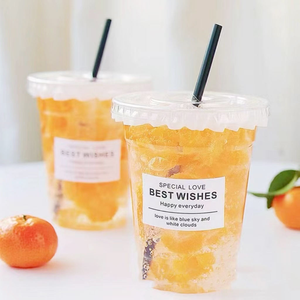 Gobelets jetables en plastique PET transparent à paroi simple de 360 ml, 400 ml, 500 ml avec couvercle pour les magasins de jus de fruits, de thé au lait et de boissons. - Product Image 5