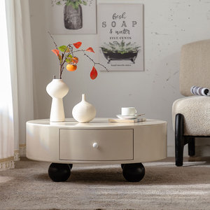<span class=keywords><strong>Tavolino</strong></span> da caffè in legno di lusso <span class=keywords><strong>salotto</strong></span> <span class=keywords><strong>moderno</strong></span> a forma di <span class=keywords><strong>tavolino</strong></span> <span class=keywords><strong>rotondo</strong></span> con cassetto di stoccaggio tavolo centrale per la casa Villa mobili - Product Image 1