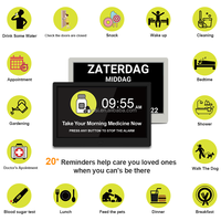 Jam kalender Digital Pro, pengingat obat Remote Control 10 inci jam Tatah besar hari tanggal hilang memori rabun